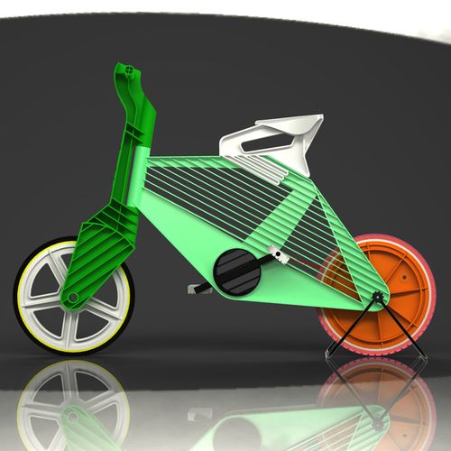 用再生塑料做的自行车以色列学生的又一新奇概念